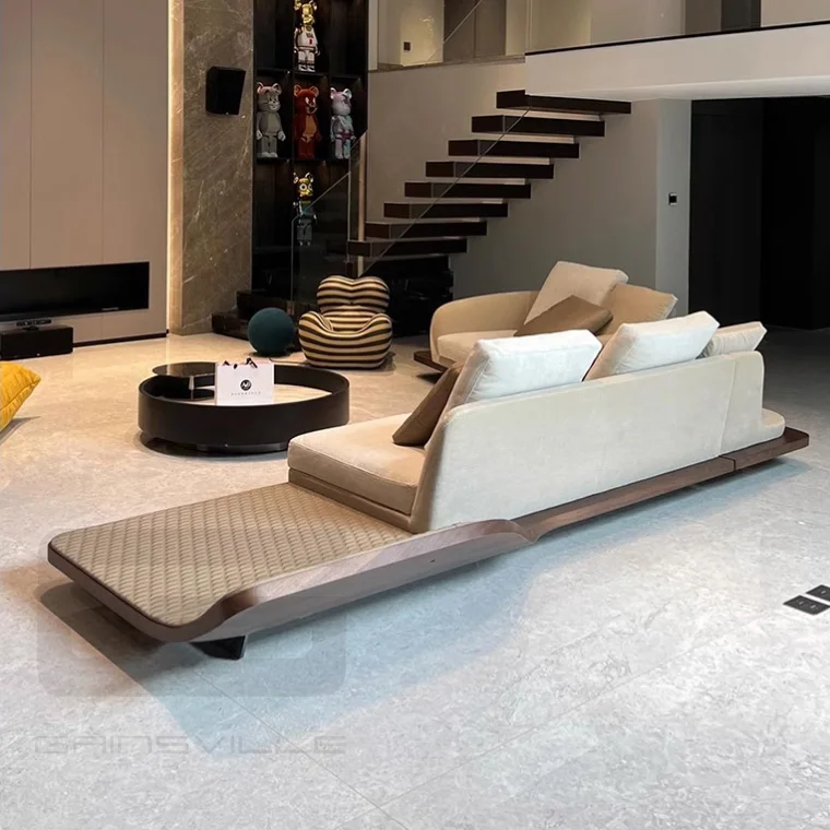 High end italian designer latest design leather fabric sofa luxury living room furniture italian sofa