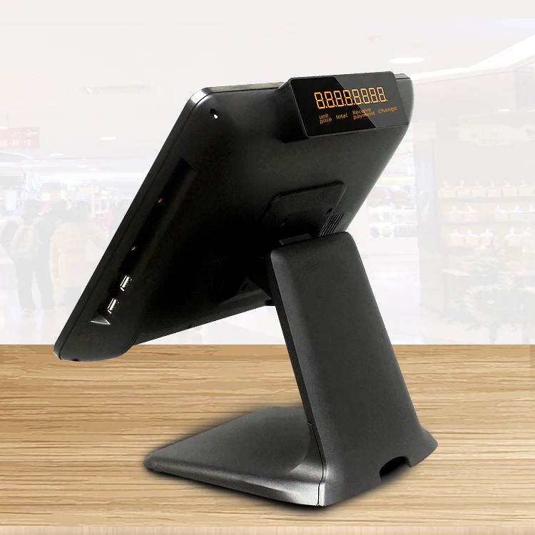 15 inch Custom POS Machine Desktop WIFI and BT Cash Register SSD Hard driver NFC All in One For Supermarket Retail
