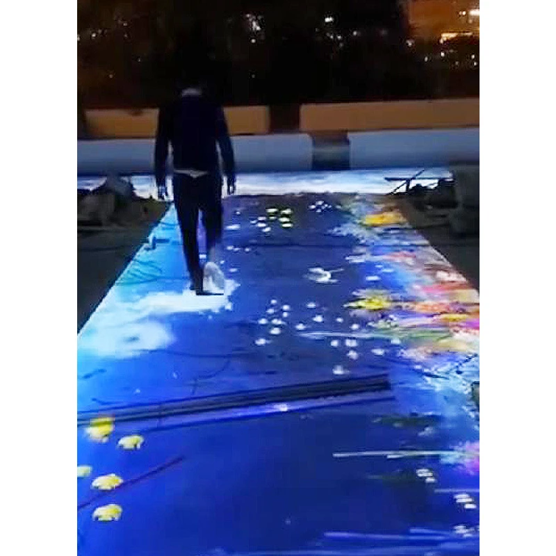 Outdoor 3D hologram advertising motion sensor projector interactive floor ground with projection system for Kids games