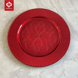 Antique Design Plastic Charger Plates Under Plate For Wedding Party
