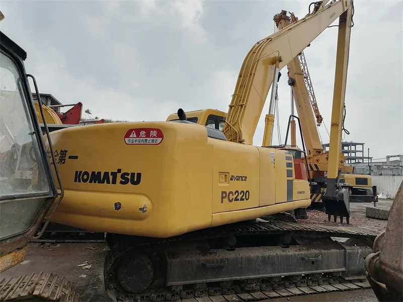 Long Reach Boom Used Komatsu PC220 Excavator For Sale