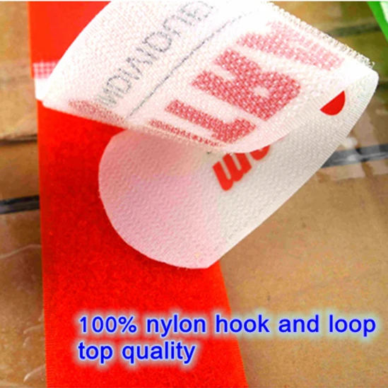 Custom Logo Hook and Loop Luggage Strap with Plastic Buckle Yellow Color Tape Silk Screen Logo Print, Woven Label 100% Nylon