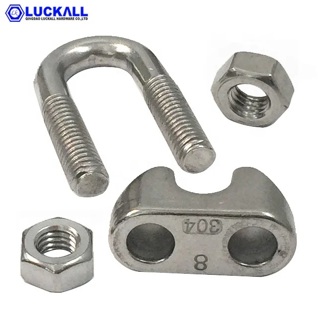 Stainless Steel 316 Malleabe Casted Wire Rope Clip Din741 Hardware Fitting U Clamp Wholesale With Material Certificate 8MM
