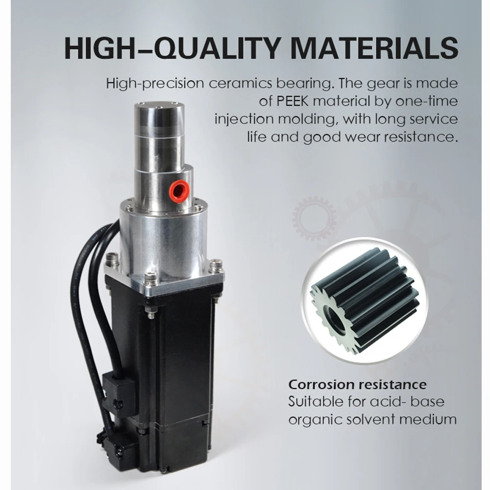 Shanghai Jishen 0.07 Ml/Rev Zero Leakage Dosing Pump Electro Magnetic Drive Gear Pump