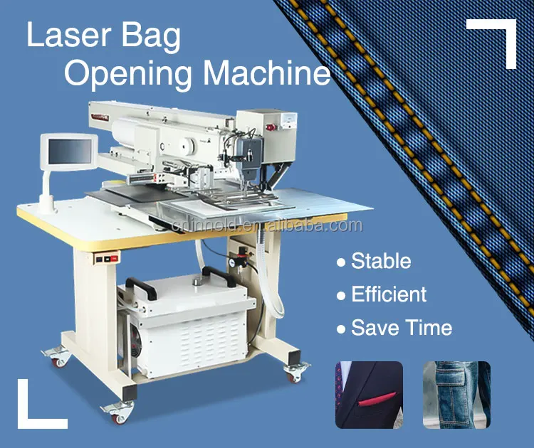 Automated Industrial Jeans Front Laser Patch Welding Jean Pocket Sewing Machine