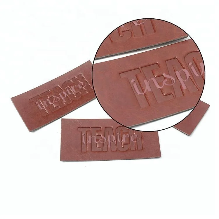 Wholesale High Quality New Design Custom Printed Debossed Name Logo PU Leather Patches for Hats