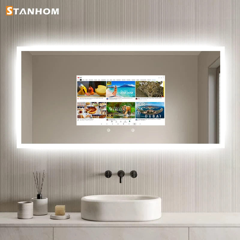 STANHOM Bathroom Android 11 Smart LED Touch Screen Mirror