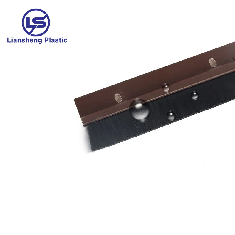 Metal Holder Brush Seals Aluminum Brush Strip Industrial Brushes Door Sweep Sealing