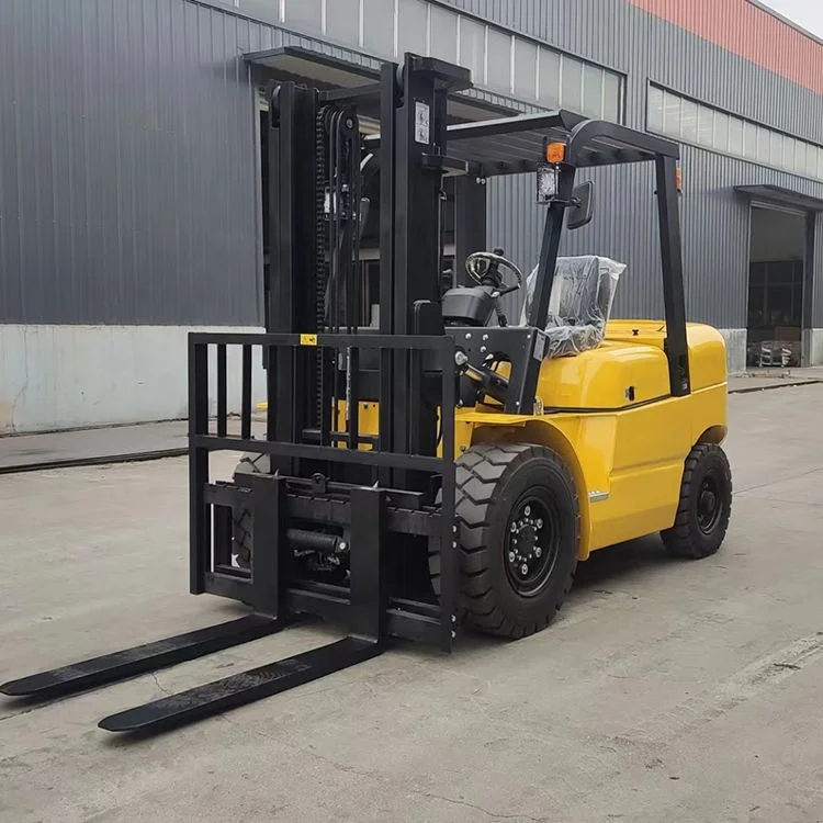 Wholesale 5000 Kg Diesel Forklifts Equipped With Dual Front Solid Tire Side Shift Fork Locators