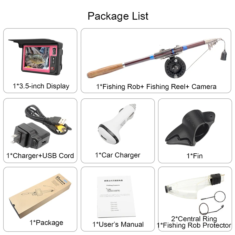 
Shifengda Kit Under Water Fishing Camera With Visual Sea Rod Suitable For Sea Water 