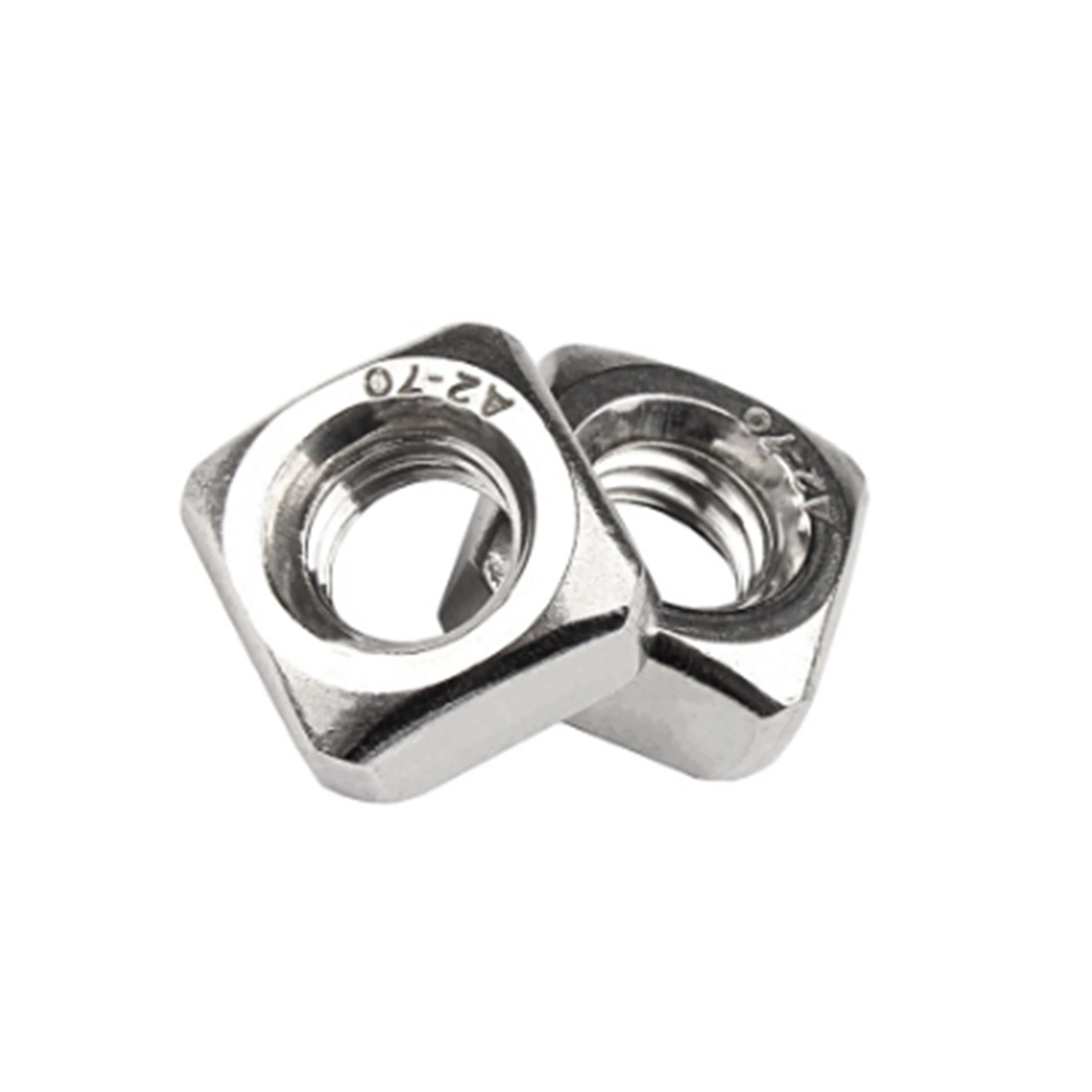 Factory Stock M8 DIN 557 DIN562 Custom Stainless Steel Square Thin Nut