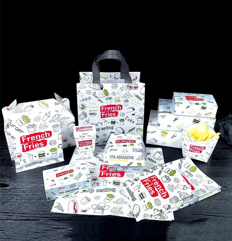 disposable pulp happy meal toys insulated large burger and fries box