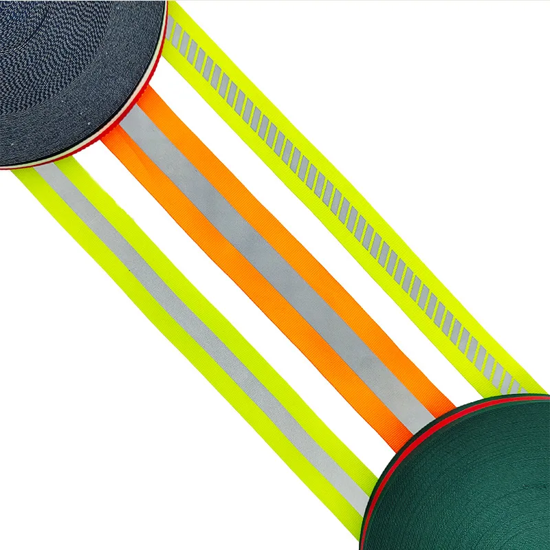 China Wholesale High Durability Sustainable1Mm Nylon Spandex Woven Reflective Pet Webbing Strap In Stock