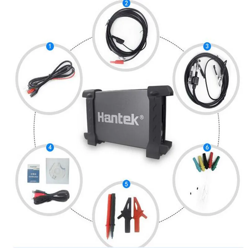 Цифровые запоминающие осциллографы HANTEK PC USB портативный осциллографы 4 канала 70-250 МГц полос пропускания автомобильный инструмент Hantek 6074BE