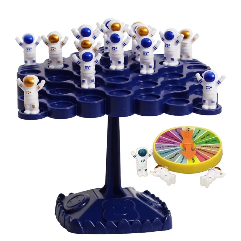 Balance Spaceman Game 48pcs Astronauts Balance Board Game for Kids and Adults Balance Tree Game Set for 2 Players Family Travel