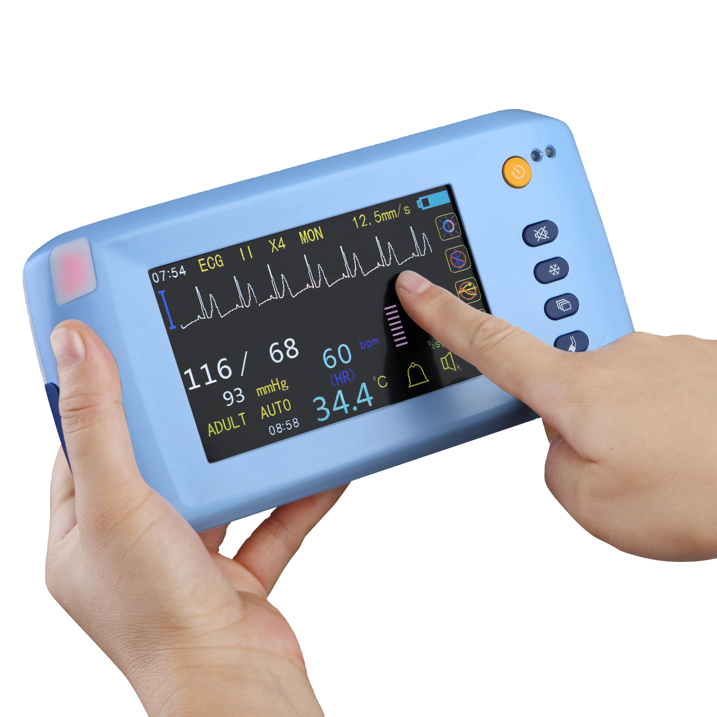 5,0 дюймов цветной TFT-LCD сенсорный экран и bluetooth SPO2 и ECG TEMP HR NIBP терпеливый монитор определения производителей