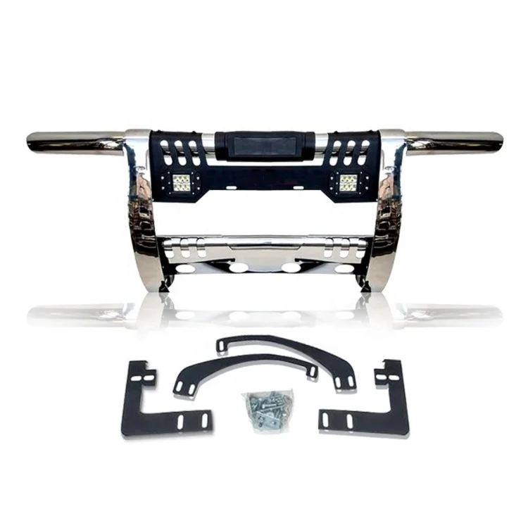LE-STAR 4X4 Front Bumper With Light Front Bumper Bull bar 4*4 Pickup Stainless Steel Front Guard for Hilux Revo/Vigo