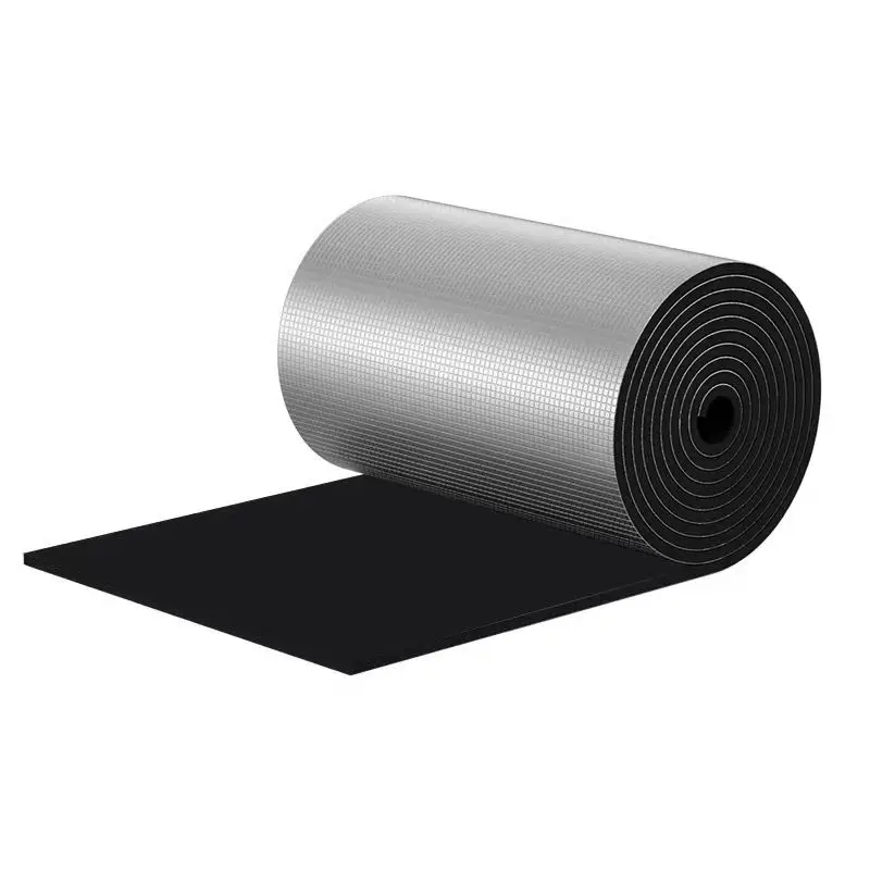 Factory Supply Rubber foam board 35-45kg/m3 Density Industrial Rubber aluminum foil board foam rubber foam board