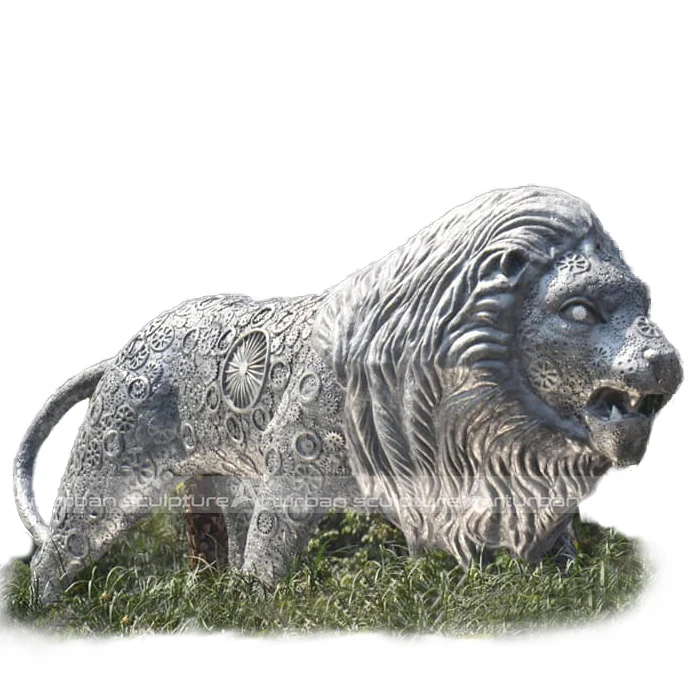 Marble Lion Statues For Sale Outdoor Garden Decoration Hot Sale Main Gate Entry Decor Black Stone Lion Statues
