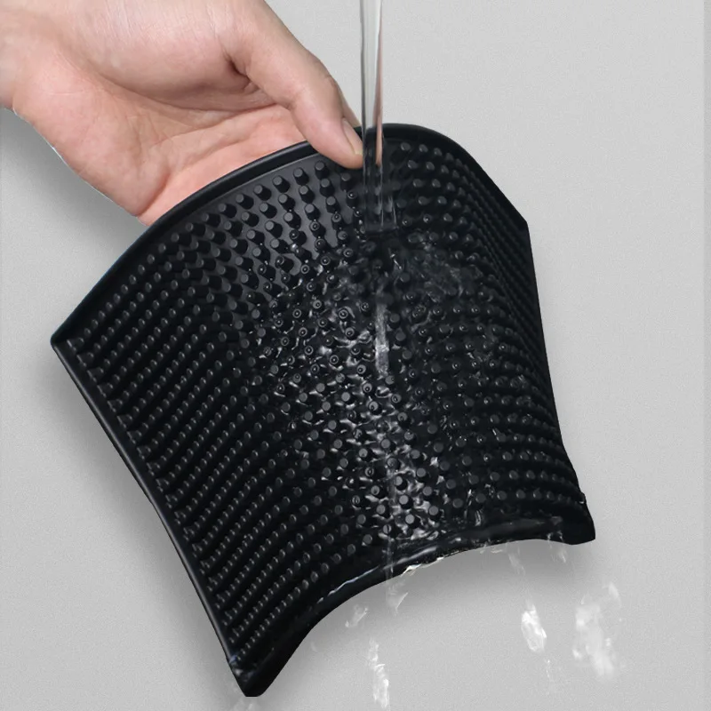 Non Slip Rubber Bar Thick Durable and Stylish Black Bar Spill Mat PVC Service Mat for Coffee Bars Restaurants Counter Top
