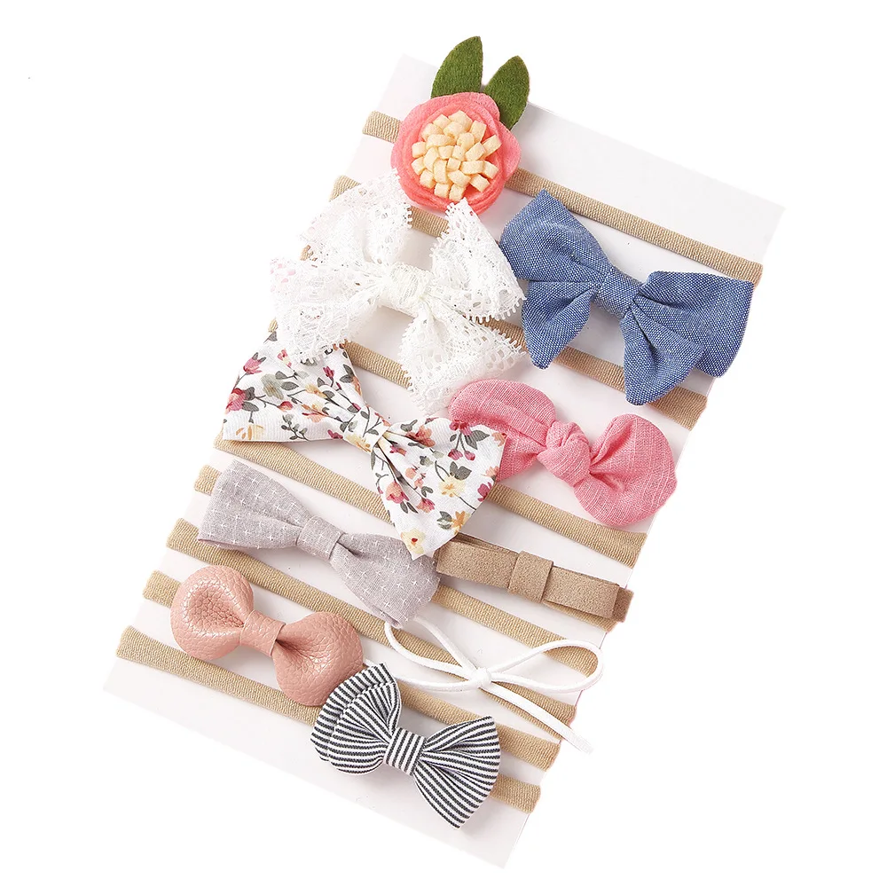 Genya Baby Girls Hair Ties  Flower Hair Bows Rubber Bands Ties Soft Elastics Ponytail Holders Hair Accessories