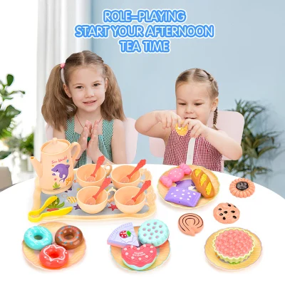 HN playing house toys Christmas gifts for kids 40pcs girls toys Desserts Toys For kids pretend play tea set