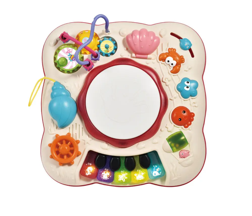 EPT Educational Toy Baby Table Chair Educational Musical Drum Baby Study Table Toys Piano Music Instrument Learning Table Toys
