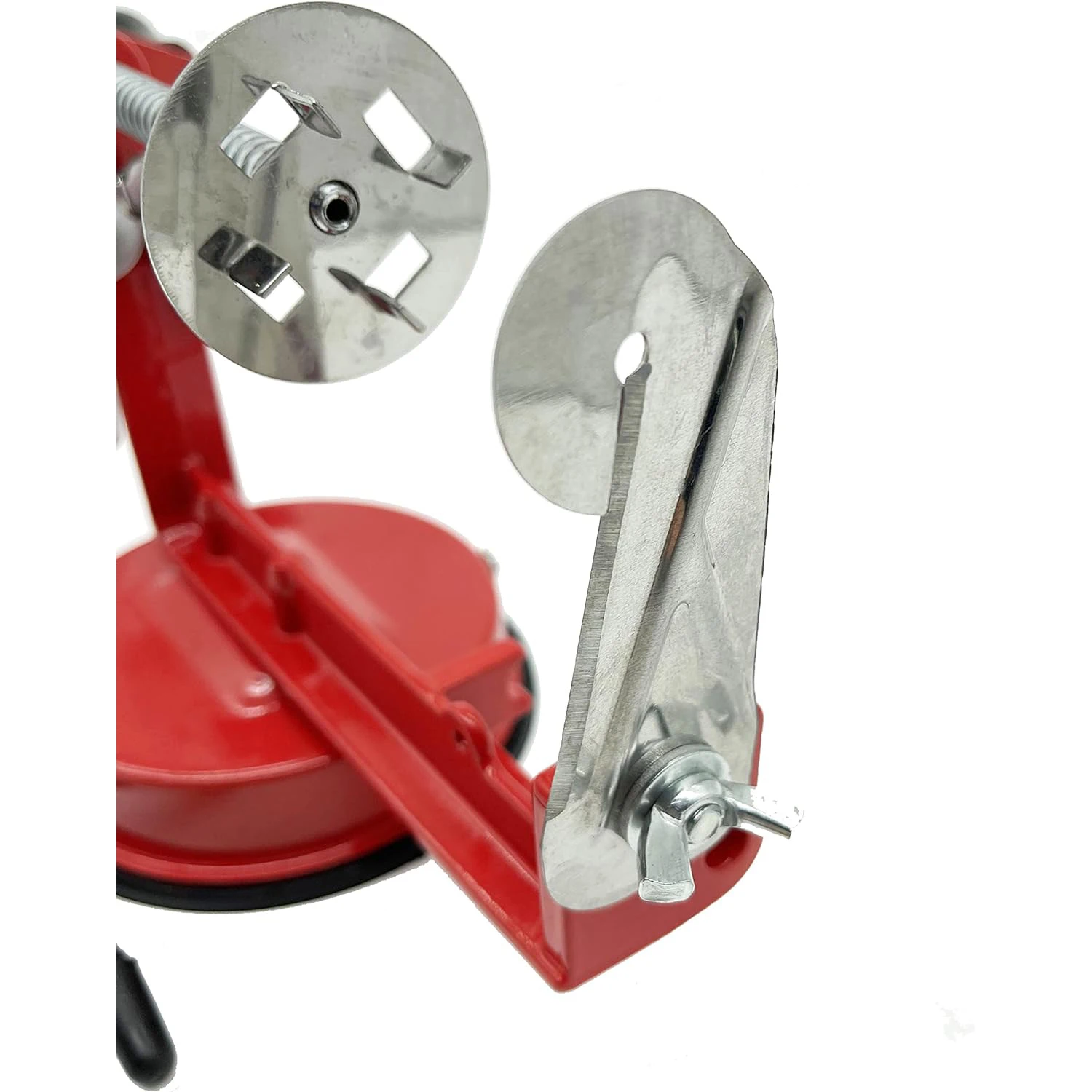 Red Spiral Twisted  Stainless Steel Tornado Potato Cutter with Powerful Suction Base