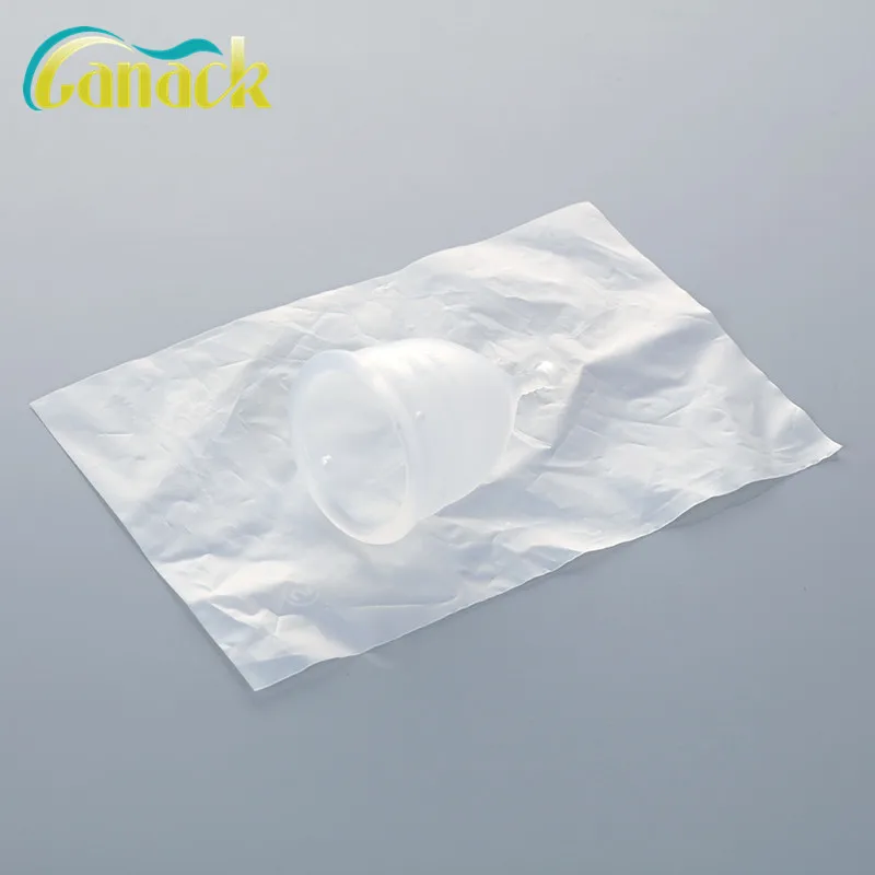 
Wholesale S L Medical Grade 100% Liquid Silicone Transparent Clear Menstrual Cup 