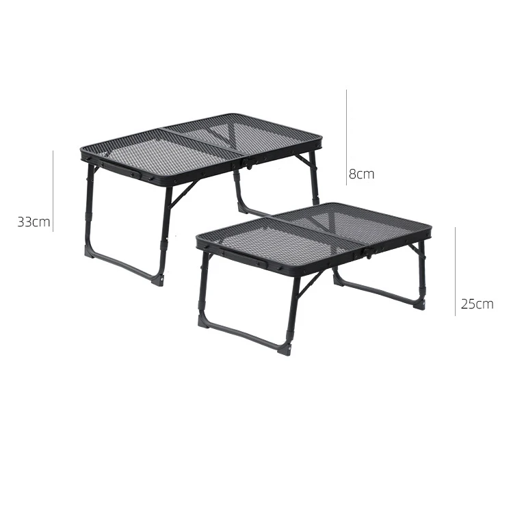 Wholesale Outdoor Camping Picnic Party BBQ Camp Portable Lift Aluminum Mesh Mini Folding Table