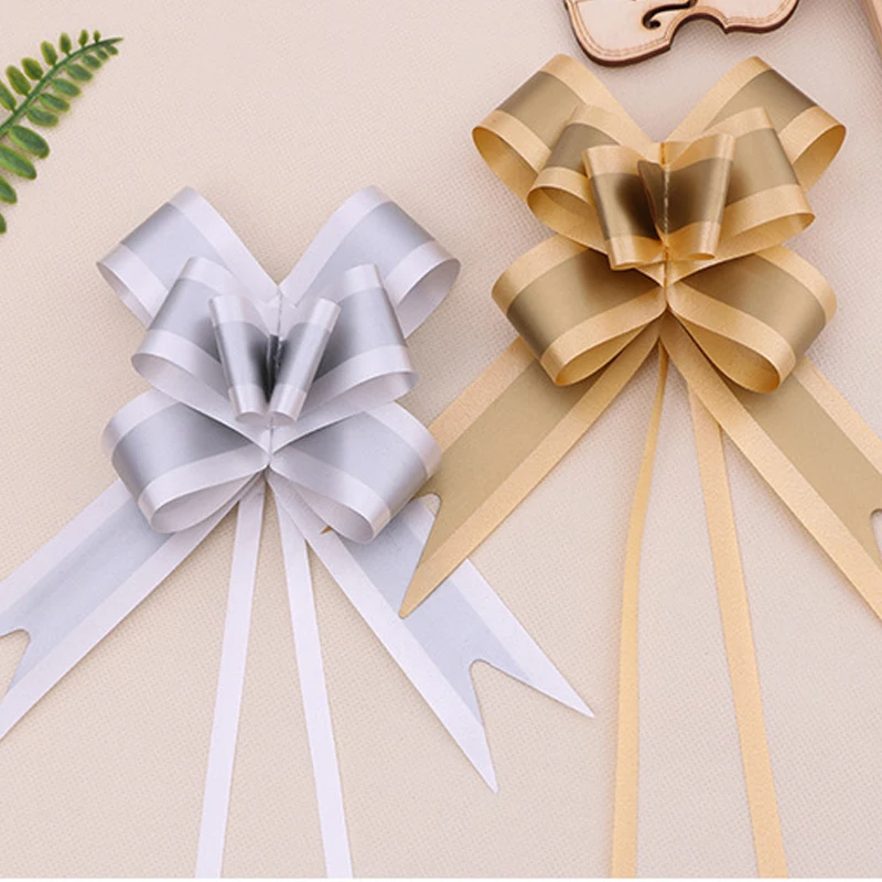 Hot Sales Christmas Wedding Birthday Anniversary Packing Decorations Gift Basket Box Bag Wrap Decorations Ribbon Pull Bows