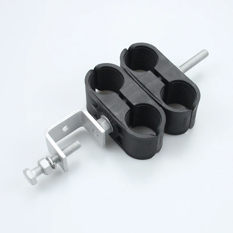 UV and corrosion resistant two way double type feeder cable clamp