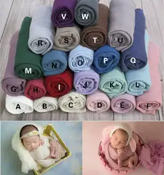 Newborn stretch knit Jersey Fabric Layer Wrap Baby Swaddle blanket Cocoon Photography Props