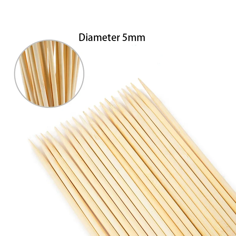 BBQ Disposable Barbecue Bamboo Skewer Kebab Sticks Export Standard Bamboo Skewers