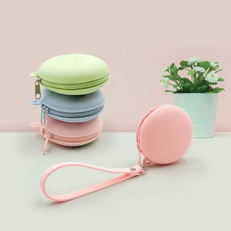Wholesale Logo Simple Silicone Zipper Portable Travel Wallet Coin Purses Mini Cute Purse Wallet For Ladies Girls Women Men