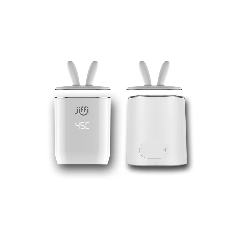 America Hot Sale Heater White Bunny Head Portable Baby Feeding Products Milk Bottle Warmer