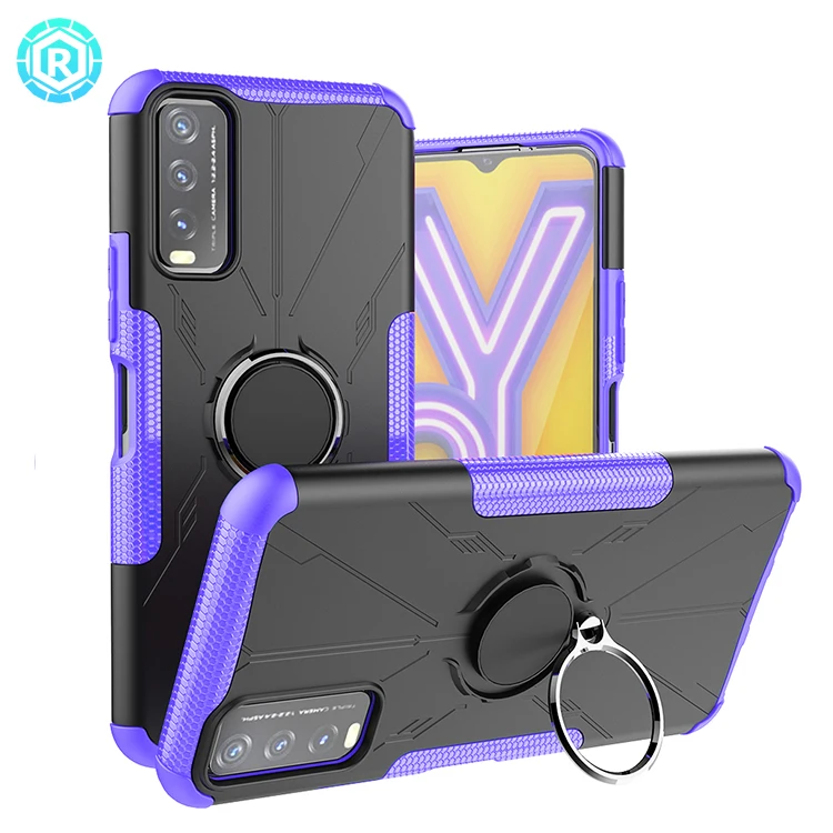 New Products Mobile Phone Case Shockproof Back Cover For VIVO Y20 Camera Protection Two In One TPU PC