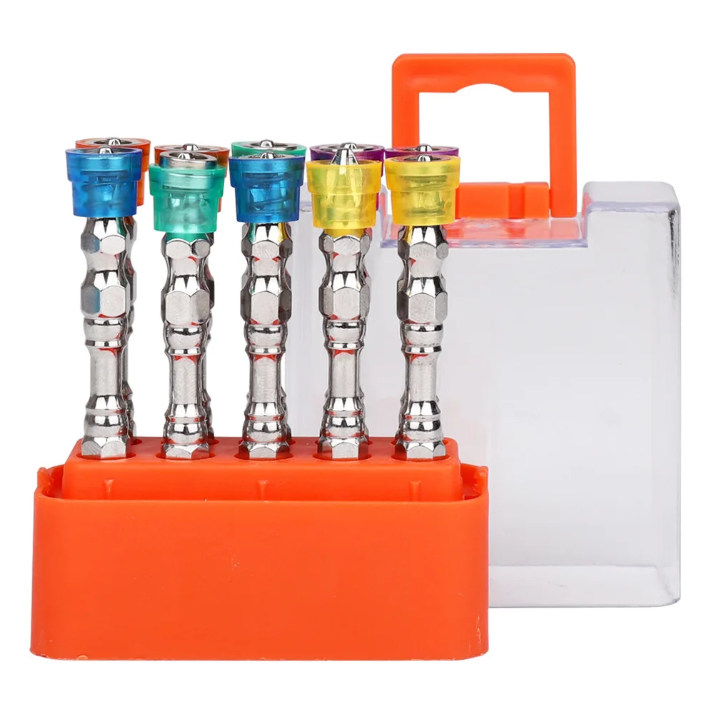 S2 Special Steel Insulated Screwdriver Set Mini Precision Screwdriver Set with Phillips Slotted Square Head 65mm S2 Bit