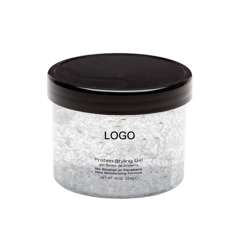 hair care products private label custom natural argan oil jam glue transparent baby hair styling gel