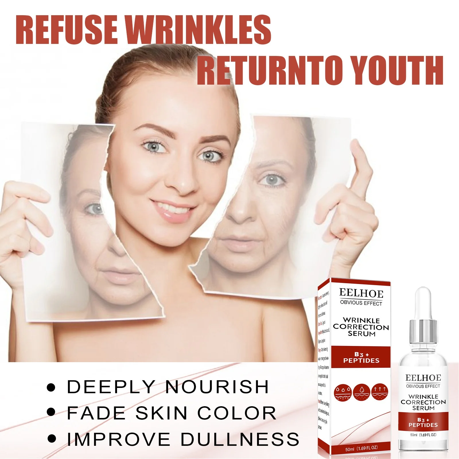 whitening Anti-wrinkle serum Wholesale OEM private label 100% pure hyaluronic acid facial serum