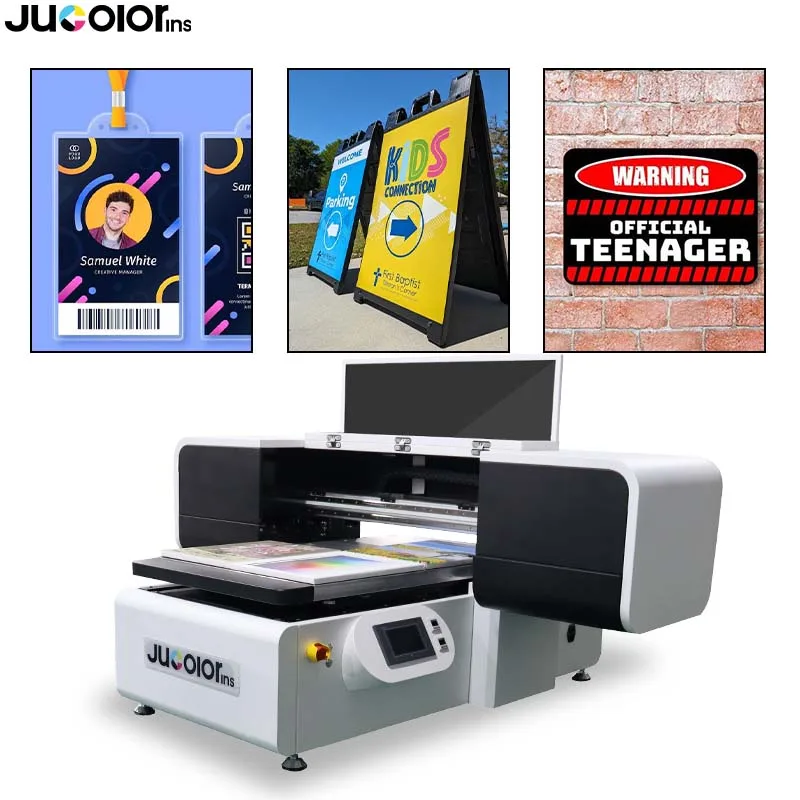 Jucolor 6090 uv flatbed printer i3200 G5 support CCD system industry uv machine 6090 printer