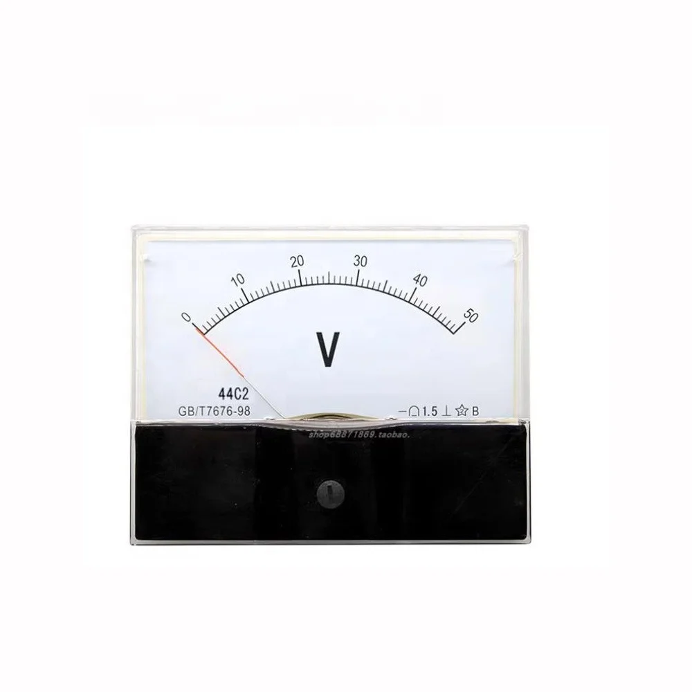 Taidacent 1V 3V 5V 10V 50V 100V 300V 500V 600V 1000V Mechanical Pointer DC Analog Voltmeter Panel DC Voltage Meter Volt Gauge