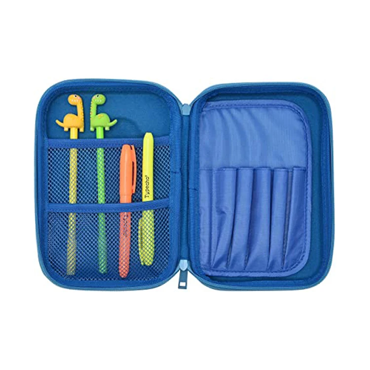School kids stationery box big Capacity with compartment custom EVA pencil case