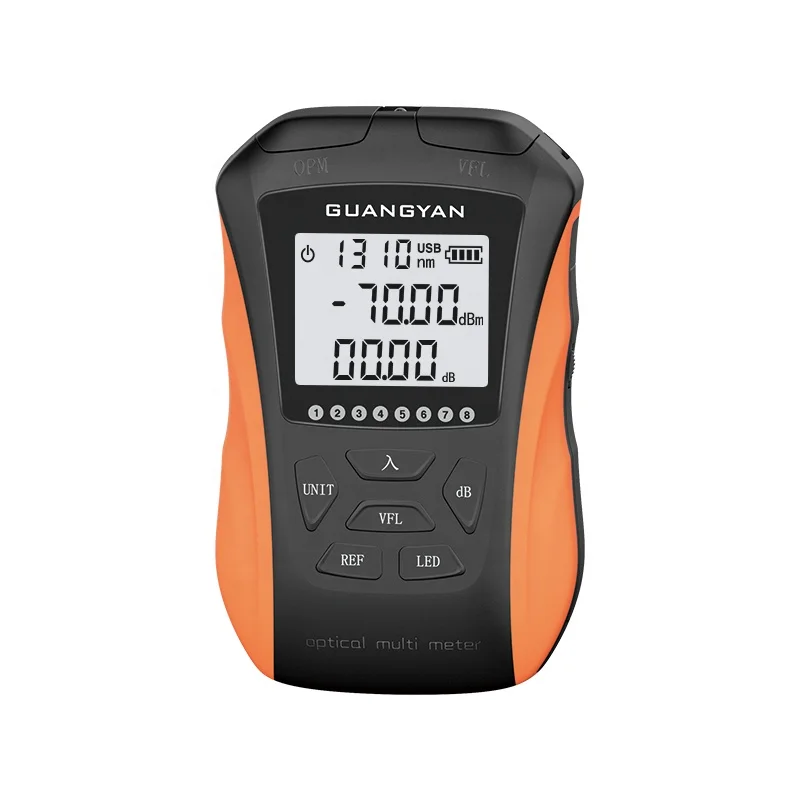 6 in 1 Network Fiber Optic Cable Tester Tool VFL 15km OPM Rechargeable Optical Power Meter Visual Fault Locator