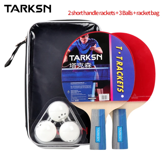 
TARKSN Table tennis bat finished product made of pure wood , 2 pack home entertainment edition Professional, table tennis bat 
