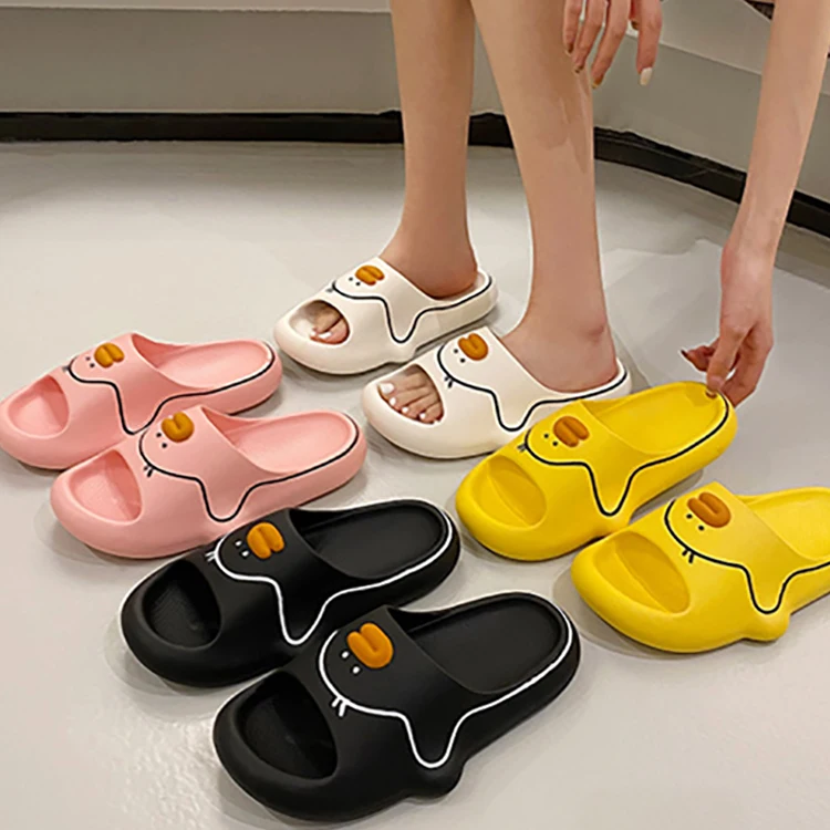 Wholesale Cute Animal Bathroom Beach Indoor Outdoor Summer Sandals Slides Duck Slippers for Couple
