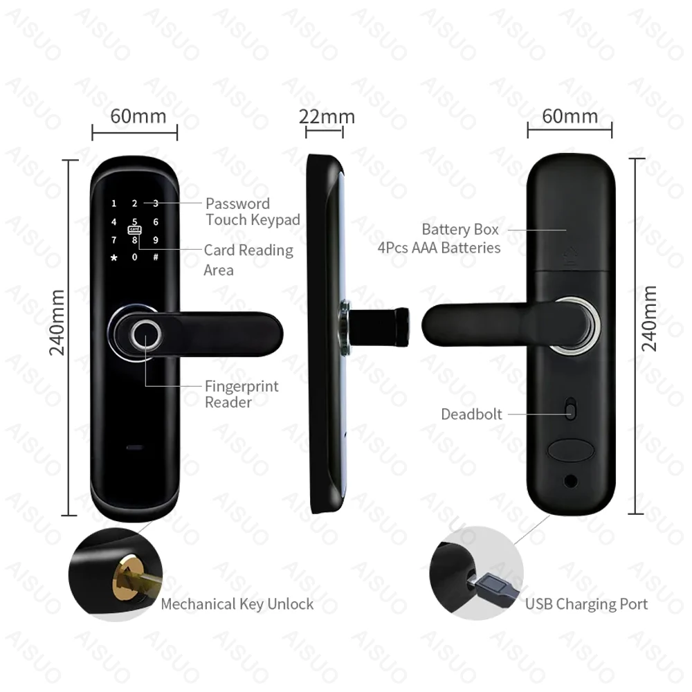 TUYA WIFI приложение отпечатков пальцев Дверной умный замок биометрический отпечаток пальца Pssword Умный Замок