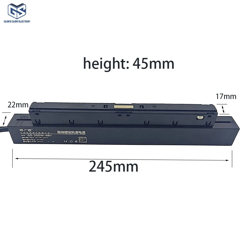 New Design DC48V 100W 200W 300W Power Supply Magnetic Track Light Accessories 180-240V LED Transformer for Track Light System