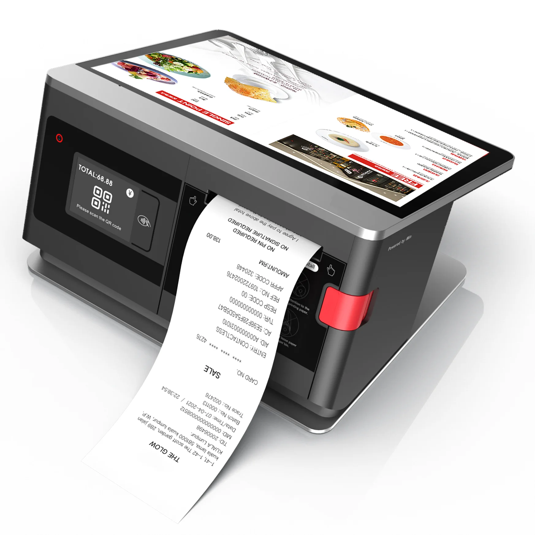 13 3/10 1 android touch + 2 4 светодиодный смарт-терминал Android pos все-в-одном аппарат для ресторана --- TEQY -- Yimin Facon1
