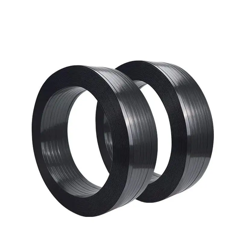 Производство цветной черный упаковочный ремешок для домашних животных рулон с тиснением или гладкий пластиковый продажи